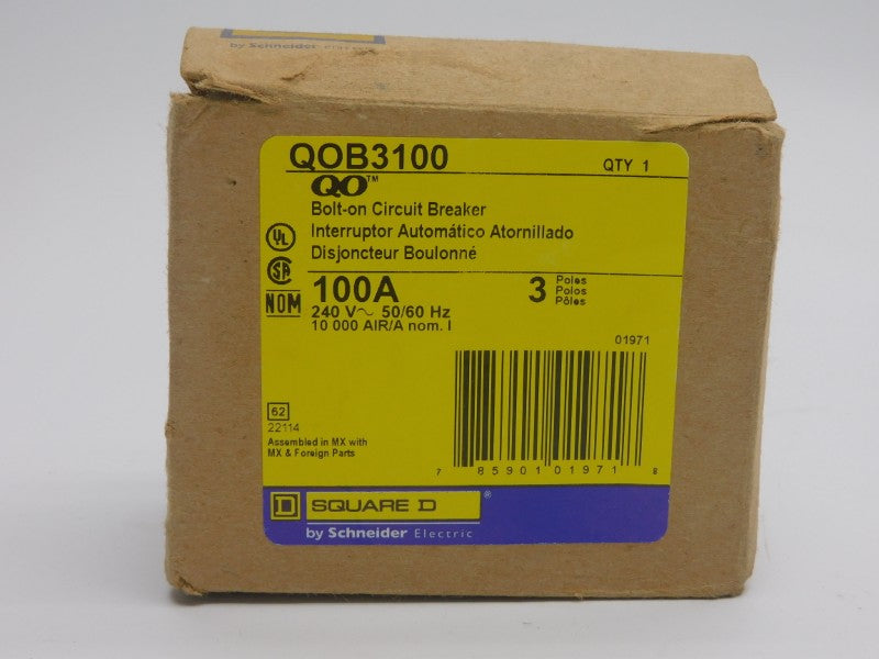 SQUARE D QOB3100 240V 100A (AS PICTURED) NSMP