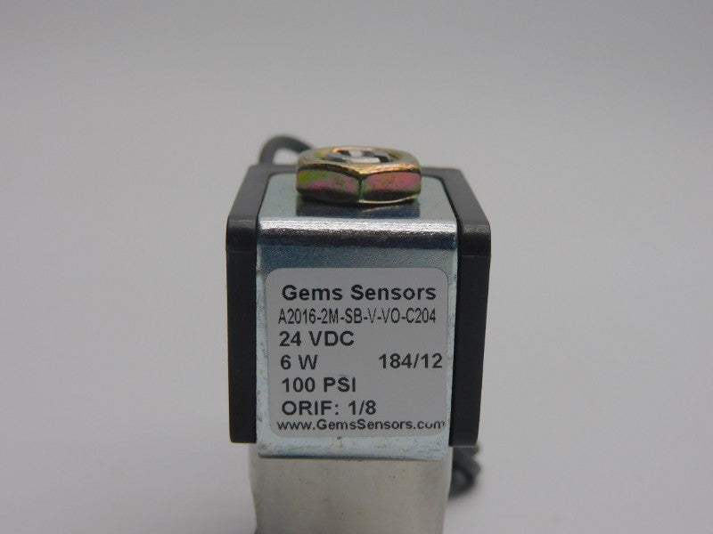 GEMS A2016-2M-SB-V-VO-C204 24VDC 100PSI 1/8" NSNP
