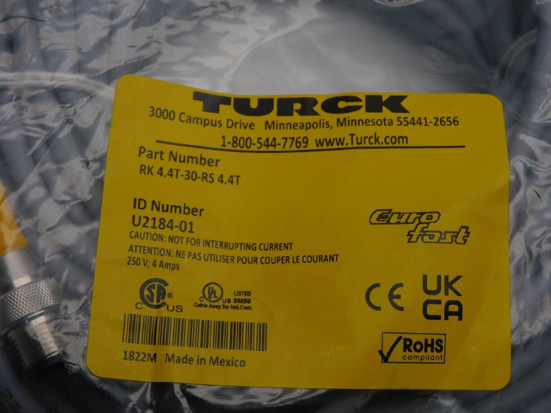 TURCK RK4.4T-30-RS4.4T U2184-01  250V 4A NSMP