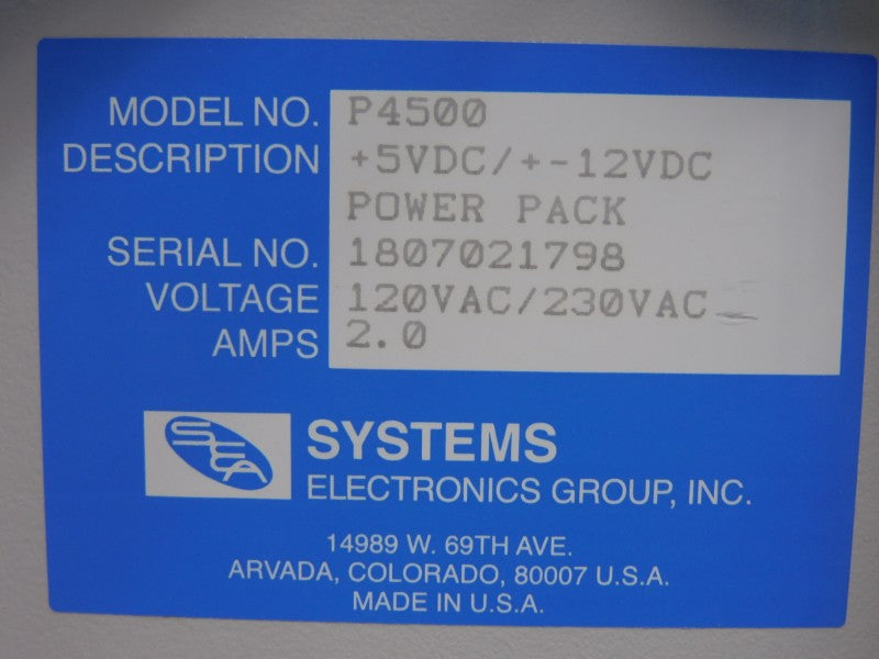 SEA P4500 120/230VAC 2.0A NSNP