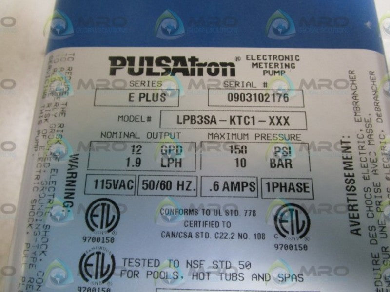 PULSAFEEDER LPB3SA-KTC1-XXX NSNP