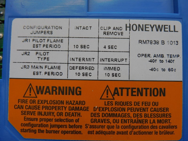 HONEYWELL RM7838B1013 120VAC UNMP