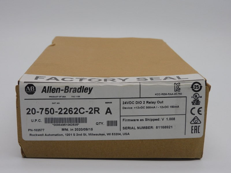 ALLEN BRADLEY 20-750-2262C-2R SER. A F/W V1.008 DATE: 2020 NSFS