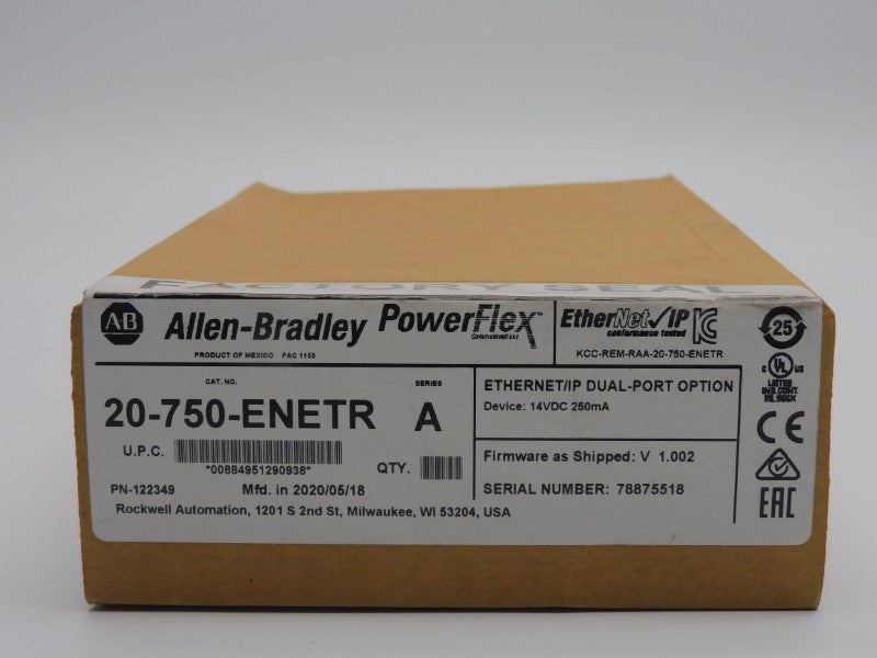 ALLEN BRADLEY 20-750-ENETR SER. A F/W V1.002 14VDC DATE: 2020 NSFS