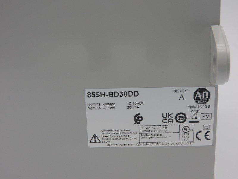 ALLEN BRADLEY 855H-BD30DD SER. A 10-30VDC (BR/WH) NSMP