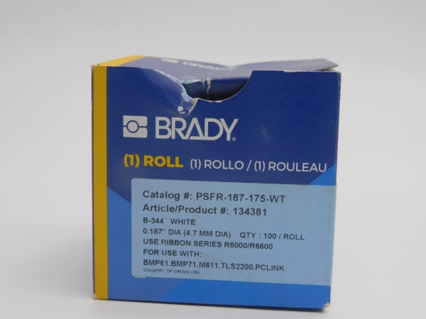 BRADY PSFR-187-175-WT 134381 (PKG OF 100) NSMP
