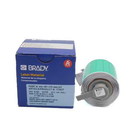 BRADY M6-187-175-344-WT 173537 (PKG OF 100) NSMP