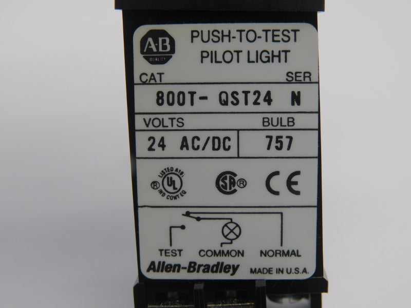 ALLEN BRADLEY 800T-QST24A SER. N 24V (WH) NSMP