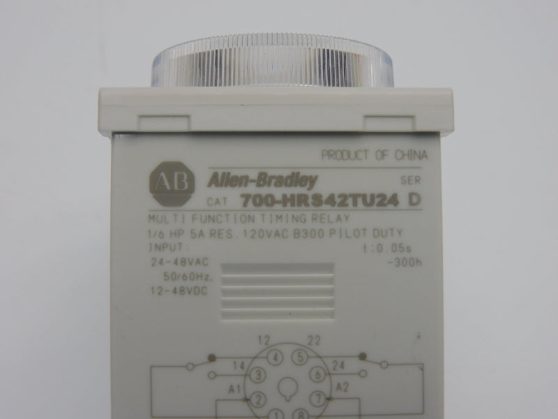ALLEN BRADLEY 700-HRS42TU24 SER. D 24-48V 5A 0.05S-300H (WH) NSMP