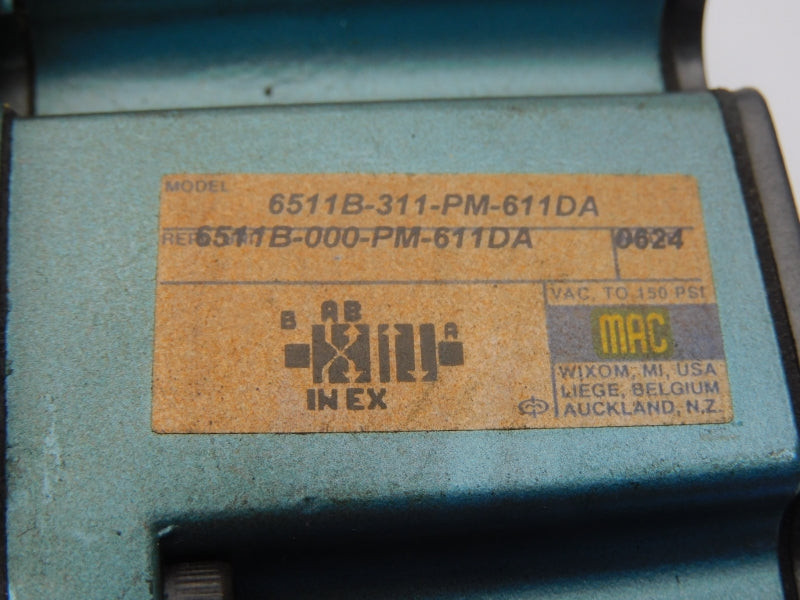 MAC 6511B-311-PM-611DA 24VDC 150PSI NSNP