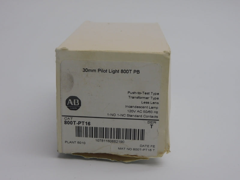 ALLEN BRADLEY 800T-PT16 SER. T (WH) NSMP