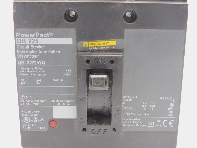 SQUARE D QBL32225YQ 240V 225A UNMP
