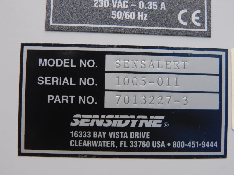 SENSIDYNE 7013227-3 SENSALERT 230VAC 0.35A NSNP