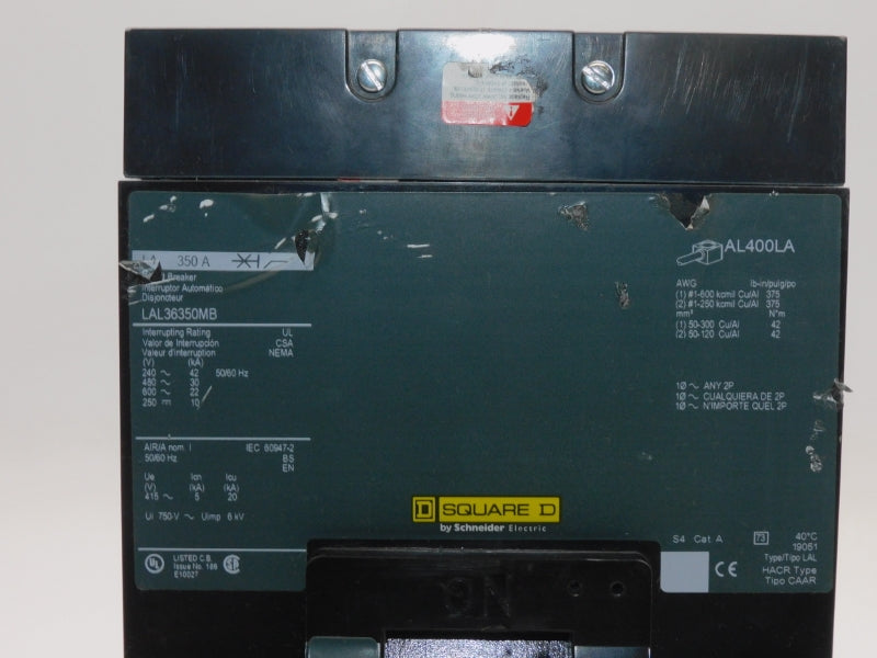 SQUARE D LAL36350MB 600V 350A (AS PICTURED) NSNP