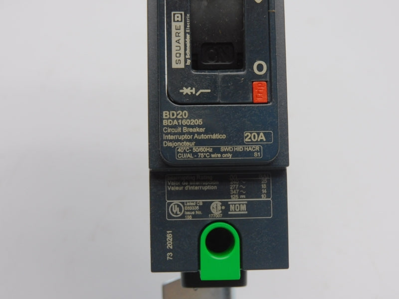 SQUARE D BDA160205 277V 20A NSMP