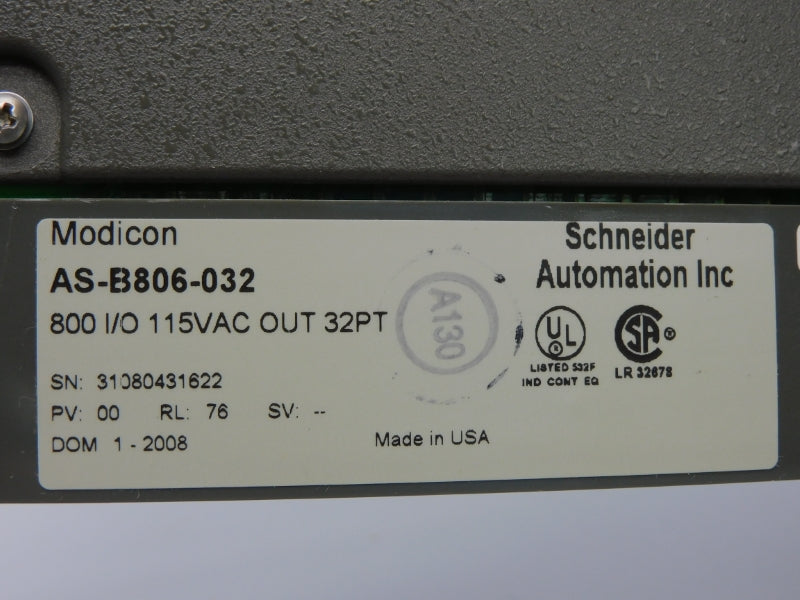 SCHNEIDER AUTOMATION AS-B806-032 115VAC NSMP