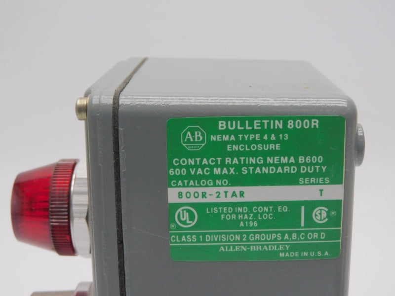 ALLEN BRADLEY 800R-2TAR SER. T 600VAC (AS PICTURED) (BR/WH) NSMP