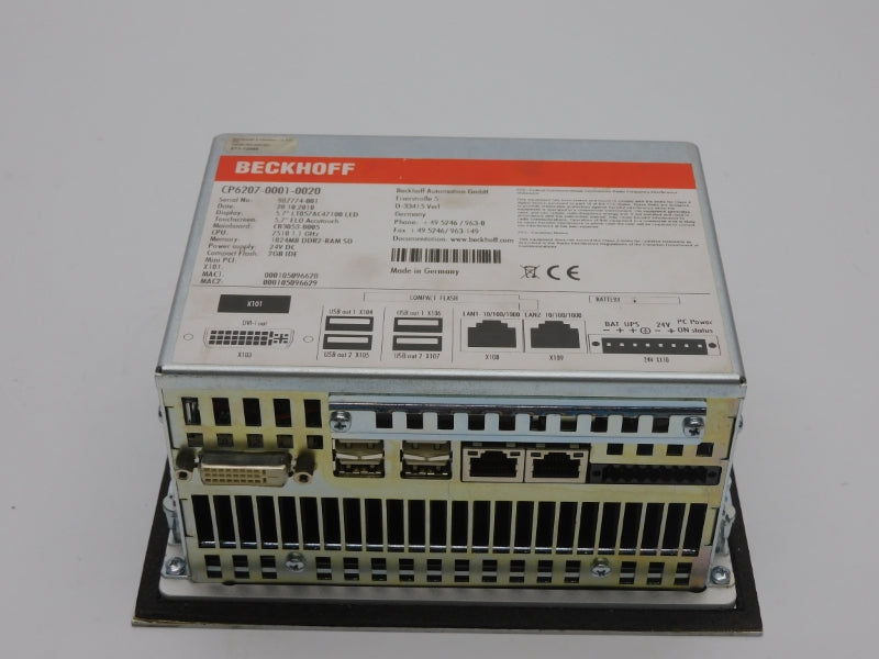 BECKHOFF CP6207-0001-0020 24VDC UNMP