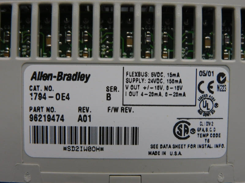 ALLEN BRADLEY 1794-OE4 SER. B REV. A01 24VDC NSNP