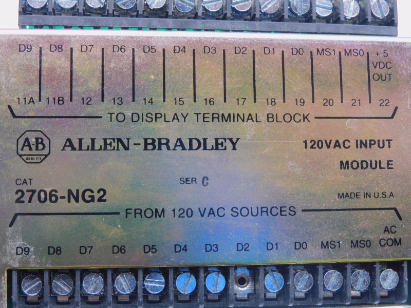 ALLEN BRADLEY 2706-NG2 SER. C 120VAC UNMP