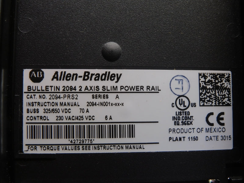 ALLEN BRADLEY 2094-PRS2 SER. A 325/650VDC 70A NSNP