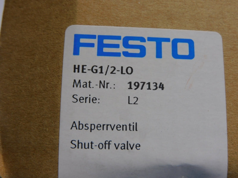 FESTO HE-G1/2-LO 197134 15-150PSI NSMP