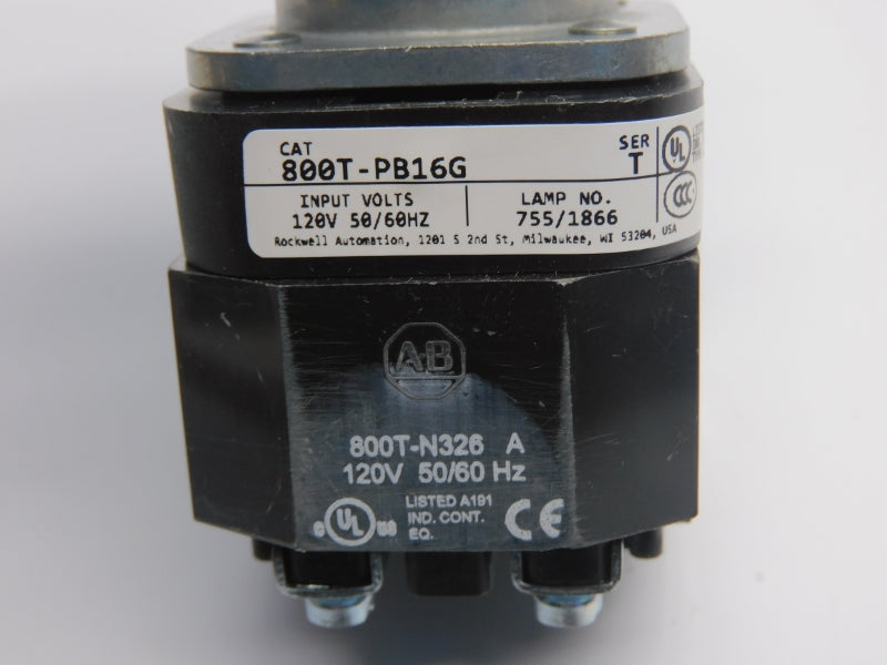 ALLEN BRADLEY 800T-PB16G SER. T 120V NSNP