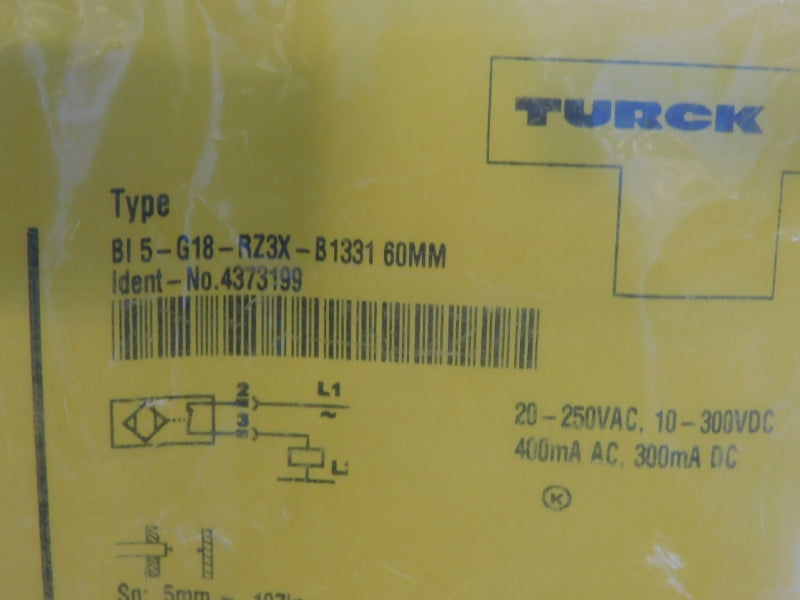 TURCK BI5-G18-RZ3X-B1331 4373199 10-300VDC 60MM NSMP