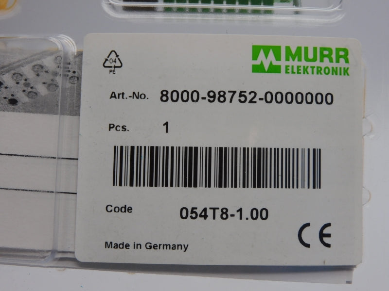 MURR ELEKTRONIK 8000-98752-0000000 054T8-1.00 NSMP
