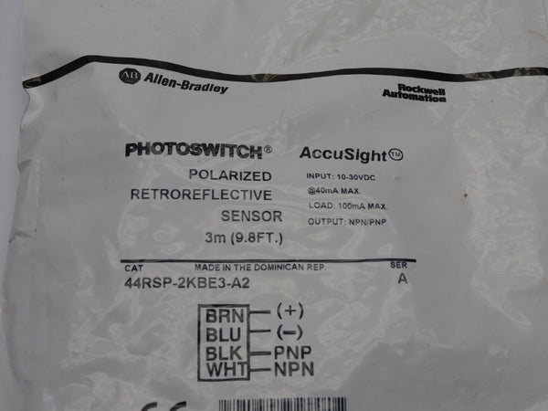 ALLEN BRADLEY 44RSP-2KBE3-A2 SER. A 10-30VDC NSMP