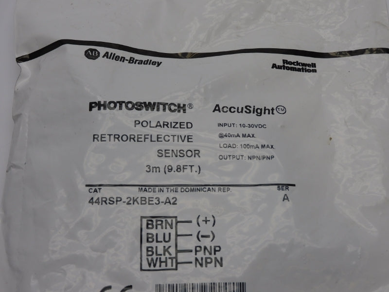ALLEN BRADLEY 44RSP-2KBE3-A2 SER. A 10-30VDC NSMP