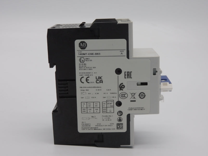 ALLEN BRADLEY 140MT-D9E-B63 SER. A 690V 4-6.3A (WH) NSMP