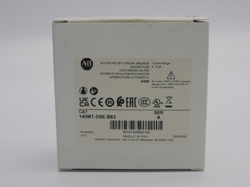 ALLEN BRADLEY 140MT-D9E-B63 SER. A 690V 4-6.3A (WH) NSMP