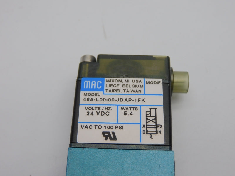 MAC 46A-L00-00-JDAP-1FK 24VDC 100PSI NSNP