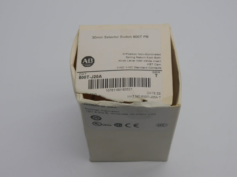 ALLEN BRADLEY 800T-J20A SER. T (AS IS) (WH) NSMP