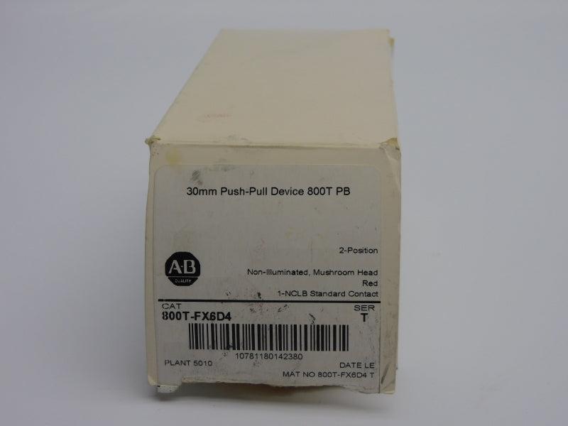 ALLEN BRADLEY 800T-FX6D4 SER. T (AS IS) (WH) NSMP