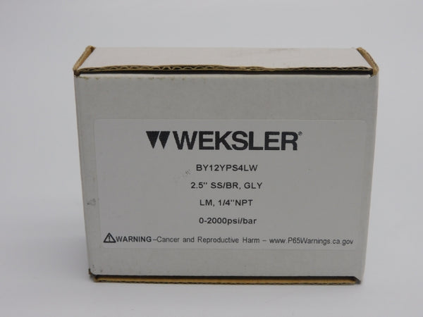 WEKSLER BY12YPS4LW 0-2000PSI NSMP