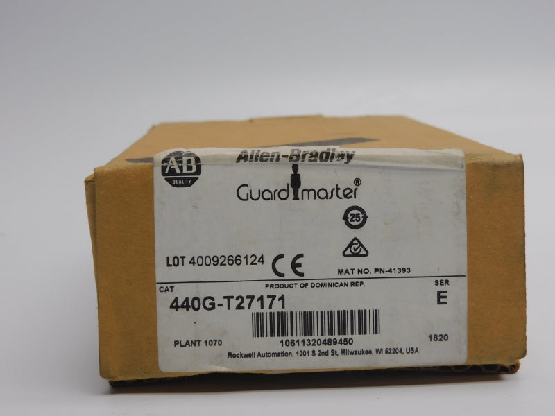 ALLEN BRADLEY 440G-T27171 SER. E 24VAC/DC 10A (NO KEY) (BR/WH) NSMP