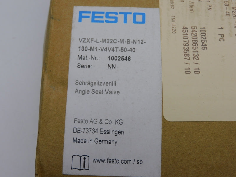 FESTO VZXF-L-M22C-M-B-N12-130-M1-V4V4T-50-40 1002546 NSFS