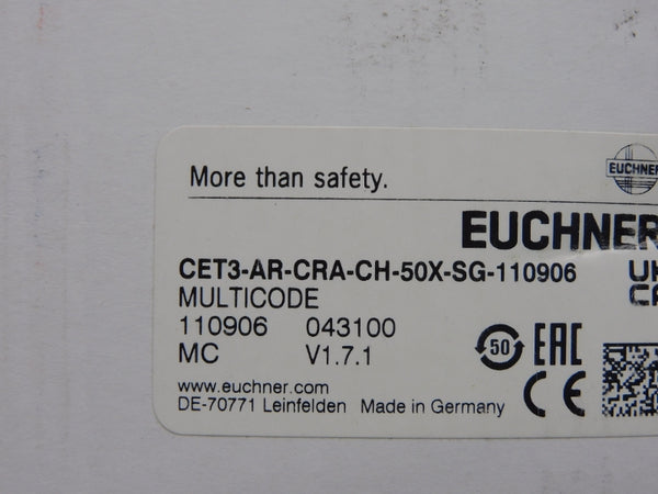EUCHNER CET3-AR-CRA-CH-50X-SG-110906 VER. 1.7.1 NSFS