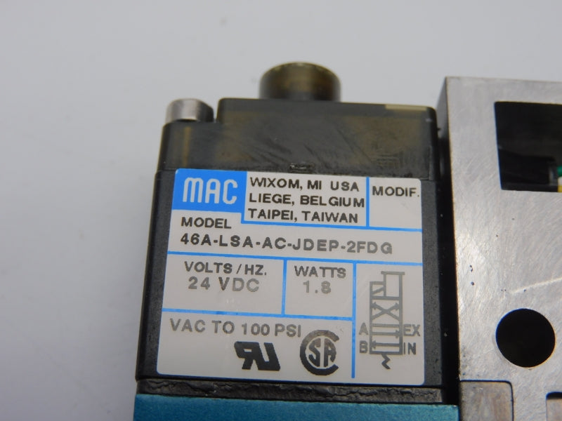 MAC 46A-LSA-AC-JDEP-2FDG 24VDC 100PSI NSMP