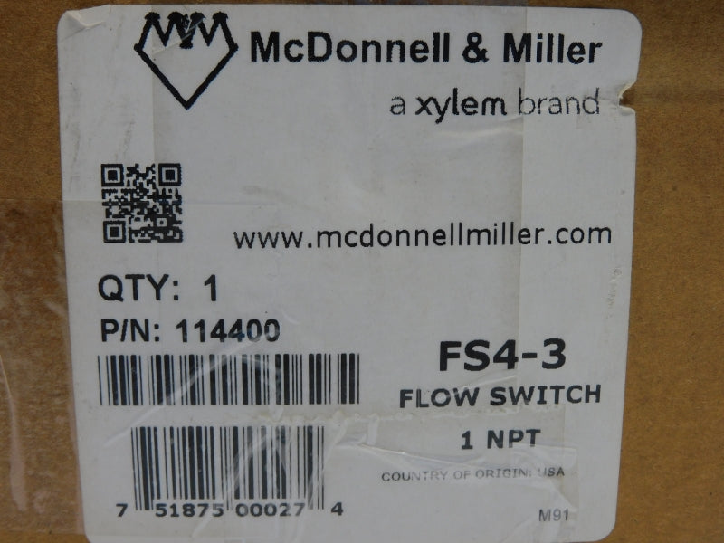 MCDONNELL&MILLER FS4-3 114400 240VAC 160PSI 1" NSMP