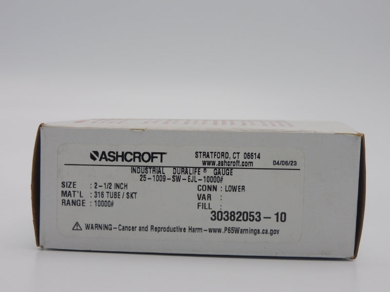 ASHCROFT 25-1009-SW-EJL-10000# 10000PSI NSMP