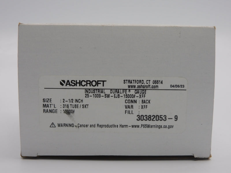 ASHCROFT 25-1009-SW-EJB-15000#-XFF 15000PSI NSMP
