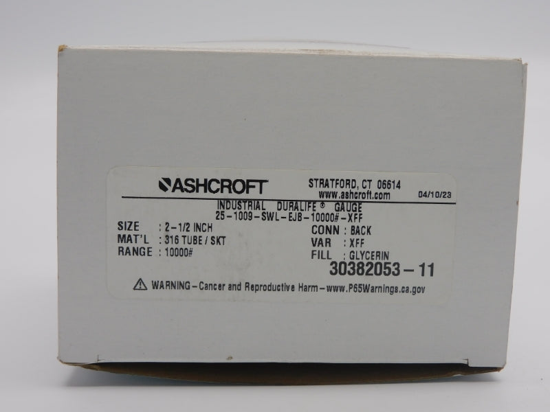 ASHCROFT 25-1009-SWL-EJB-10000#-XFF 10000PSI NSMP