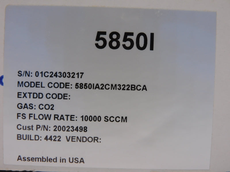 BROOKS INSTRUMENT 5850IA2CM322BCA 5850I 10000SCCM NSFS