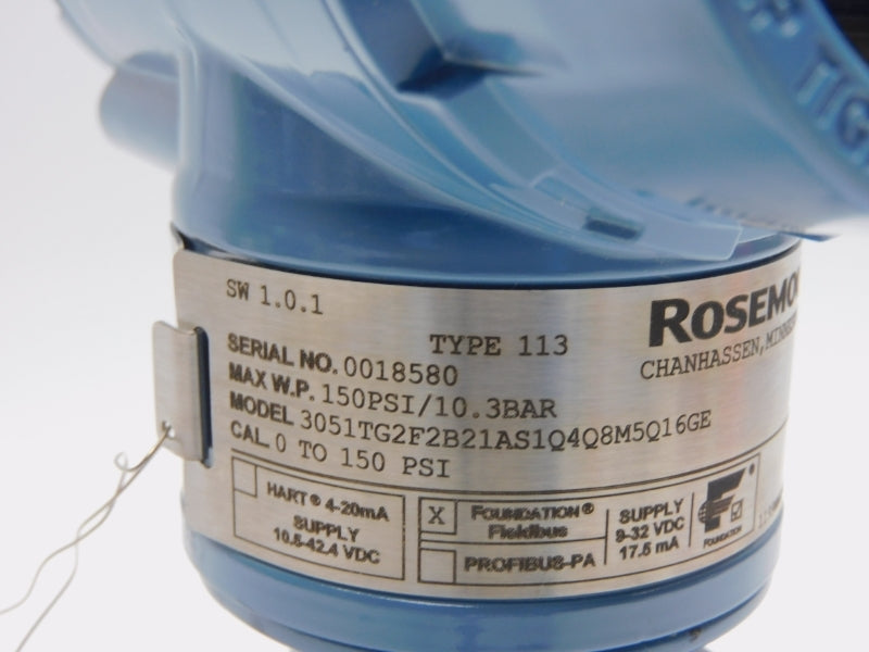 ROSEMOUNT 3051TG2F2B21AS1Q4Q8M5Q16GE 9-32VDC 150PSI NSNP