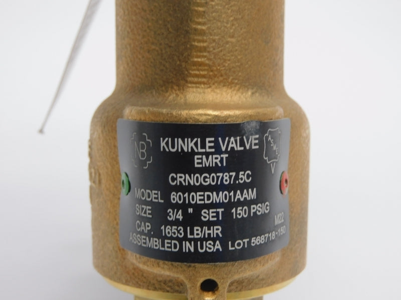 KUNKLE 6010EDM01AAM 150PSI 3/4" NSMP