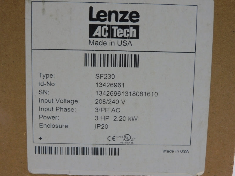 LENZE SF230 13426961 208/240V NSFS
