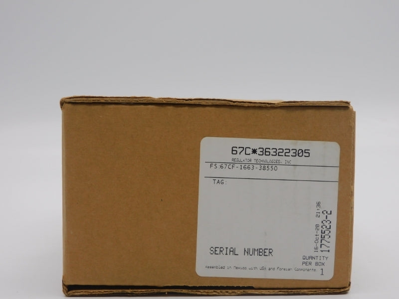 FISHER 67CF-1663-38550 67CFR 0-125PSI NSMP